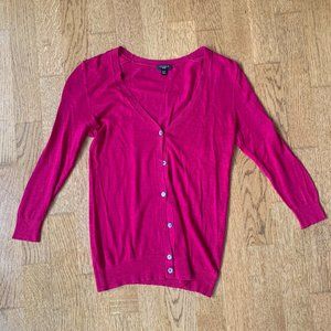 Ann Taylor Fuchsia Cardigan